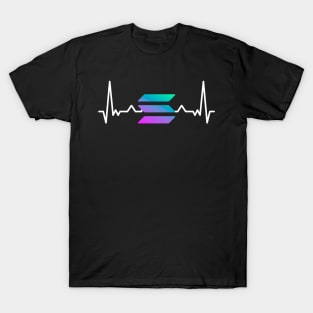 Solana Crypto Heartbeat Gift Ideas Sol Token Lovers T-Shirt